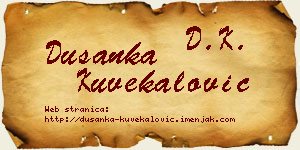 Dušanka Kuvekalović vizit kartica